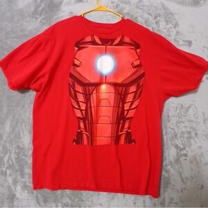 Marvel Avengers Iron Man Arc Reactor Graphic Tee Size 2XL Crewneck Casual Movie